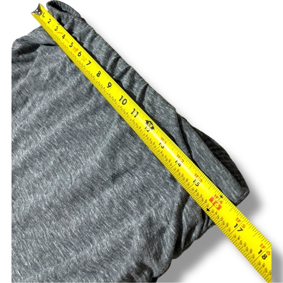 Old Navy Heather Gray Ruched Midi Bodycon Stretch Elastic High Waist Comfy Skirt - Picture 14 of 15